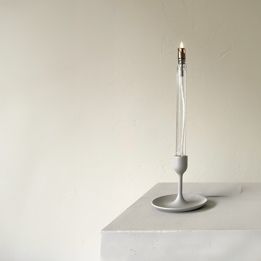 Combo Deal: Flamt Candle 3.1 + Greige Candle Holder Small